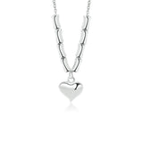 925 Silver Personalized Love Heart Pendant Necklace For Women