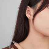 925 Silver Zircon Hoop Earrings for Women Trending Jewelry