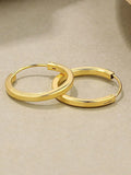 925 Sterling Silver Thin Hoop Earrings - Wedding Accessories