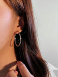 925 Sterling Silver Thin Hoop Earrings - Wedding Accessories