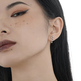 S'STEEL 925 Silver Water Drop Earrings Asymmetric Stud Earrings