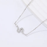 S'STEEL 925 Sterling Silver Snake Pendants Necklace Zircon Necklaces For Women
