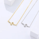 S'STEEL 925 Sterling Silver Snake Pendants Necklace Zircon Necklaces For Women