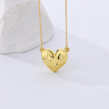 925 Silver Swelling Love Heart Pendant Necklace Chain Dainty Jewelry
