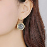 S'STEEL 925 Vintage Coin Dangle Earrings for Women