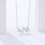 925 Sterling Silver Zircon Pendant Necklace Gift For Girlfriend