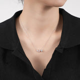 925 Sterling Silver Zircon Pendant Necklace Gift For Girlfriend
