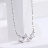925 Sterling Silver Zircon Pendant Necklace Gift For Girlfriend