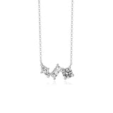 925 Sterling Silver Zircon Pendant Necklace Gift For Girlfriend