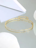 925 Sterling Sliver Temperament Chain Zircon Bracelet Gothic Style Jewelry