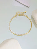 925 Sterling Sliver Temperament Chain Zircon Bracelet Gothic Style Jewelry
