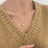 925 Silver Shell Pearl Pendant Necklace for Girls Gothic Engagement