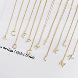 925 Silver A-Z Letter Pendant Necklace for Women Statement Fine Jewelry