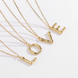 925 Silver A-Z Letter Pendant Necklace for Women Statement Fine Jewelry