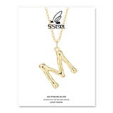 925 Silver A-Z Letter Pendant Necklace for Women Statement Fine Jewelry