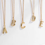 925 Silver A-Z Letter Pendant Necklace for Women Statement Fine Jewelry