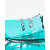 S'STEEL Asymmetric Drop Earrings Zircon 925 Sterling Silver