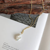 Baroque Pearl Necklace 925 Sterling Silver Women Pendants Collares De Perlas
