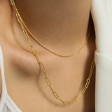 S'STEEL Chain Necklace Sterling Silver 925 Minimalist Short Chokers Women