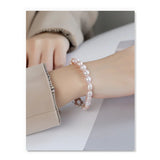 925 Sterling Baroque Pearl Bracelet For Women
