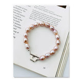 925 Sterling Baroque Pearl Bracelet For Women