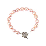 925 Sterling Baroque Pearl Bracelet For Women
