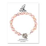 925 Sterling Baroque Pearl Bracelet For Women