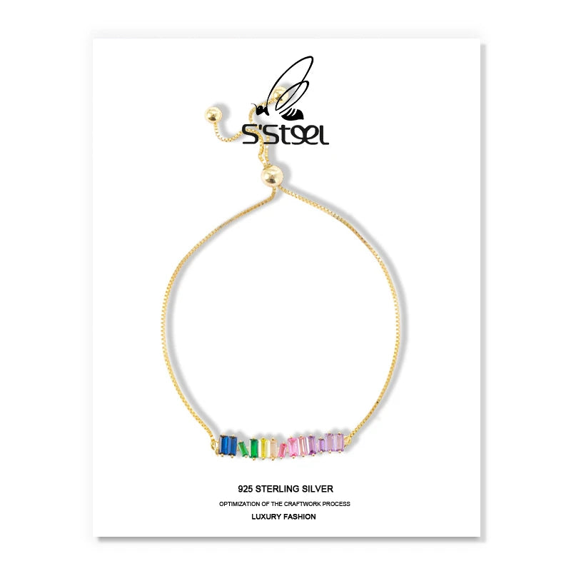 925 Silver Zircon Bracelet Women's Fine Jewellery