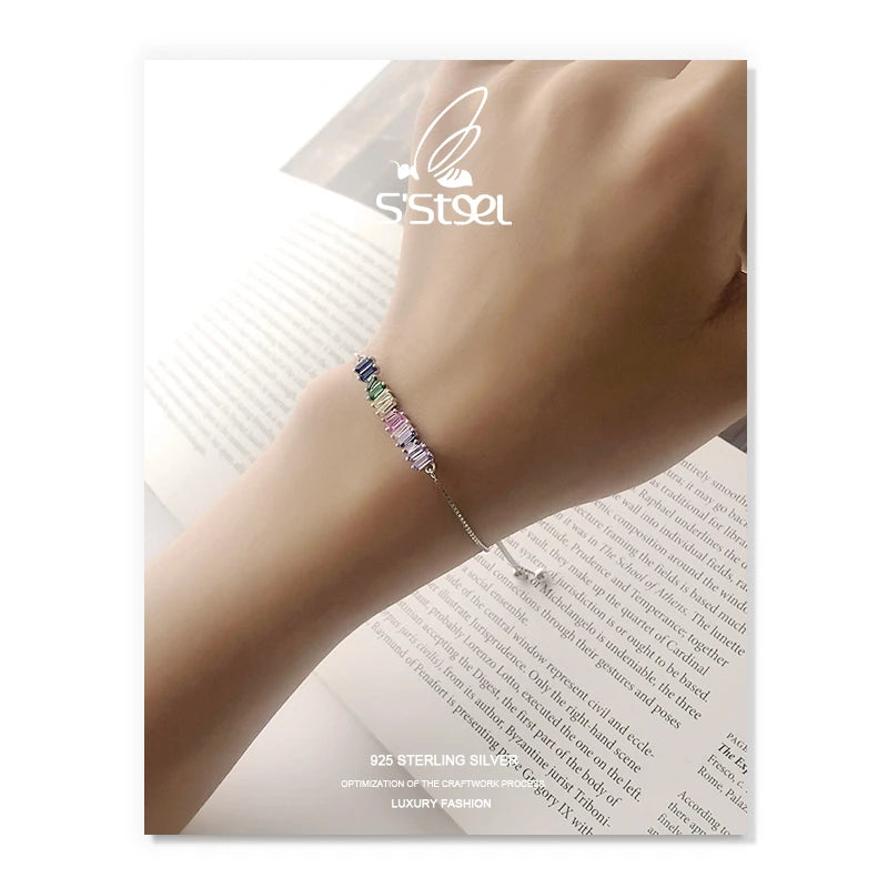925 Silver Zircon Bracelet Women's Fine Jewellery