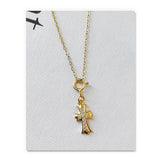 S'STEEL Cross Pendant 925 Sterling Silver Zircon Necklace Collar Jewelry