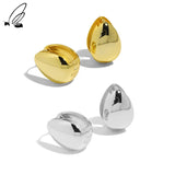 S'STEEL Geometric Oval Hoop Earrings 925 Sterling Silver Gothic Jewelry