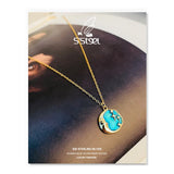 Moon Star Zircon Pendant Necklace 925 Sterling Silver