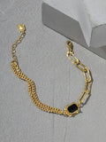 Double-layer Zircon Chain Bangles 925 Silver Gift For Women