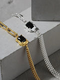 Double-layer Zircon Chain Bangles 925 Silver Gift For Women