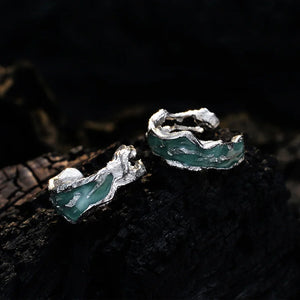 S'STEEL Ear Cuff Sterling Silver 925 Enamel Clip On Earings