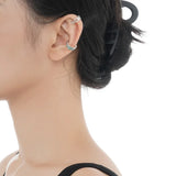 S'STEEL Ear Cuff Sterling Silver 925 Enamel Clip On Earings
