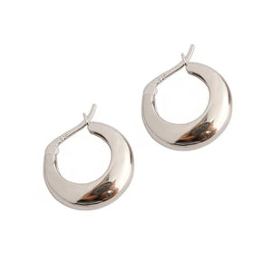 925 Sterling Silver Hoops Earrings Round Minimalist Small Hoop Earings