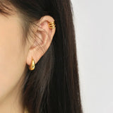 925 Sterling Silver Hoops Earrings Round Minimalist Small Hoop Earings