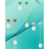 925 Silver Zircon Pearl Studs Earrings Women Tragus Piercing Jewelry