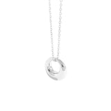 S'STEEL Geometric Circle Necklace Real Silver 925 Pendants Chain Choker Woman