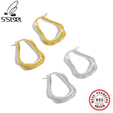 S'STEEL Geometric Hoop Earrings Sterling Silver 925 Earrings For Women