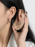S'STEEL Geometric Hoop Earrings Sterling Silver 925 Earrings For Women