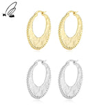 S'STEEL Geometric Irregular Earrings 925 Sterling Silver Hip Hop Earring