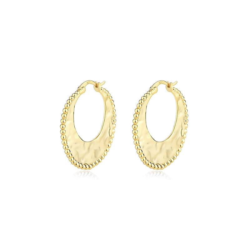 S'STEEL Geometric Irregular Earrings 925 Sterling Silver Hip Hop Earring