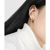 S'STEEL Minimalist Clip On Earrings 925 Sterling Silver Ear Cuff