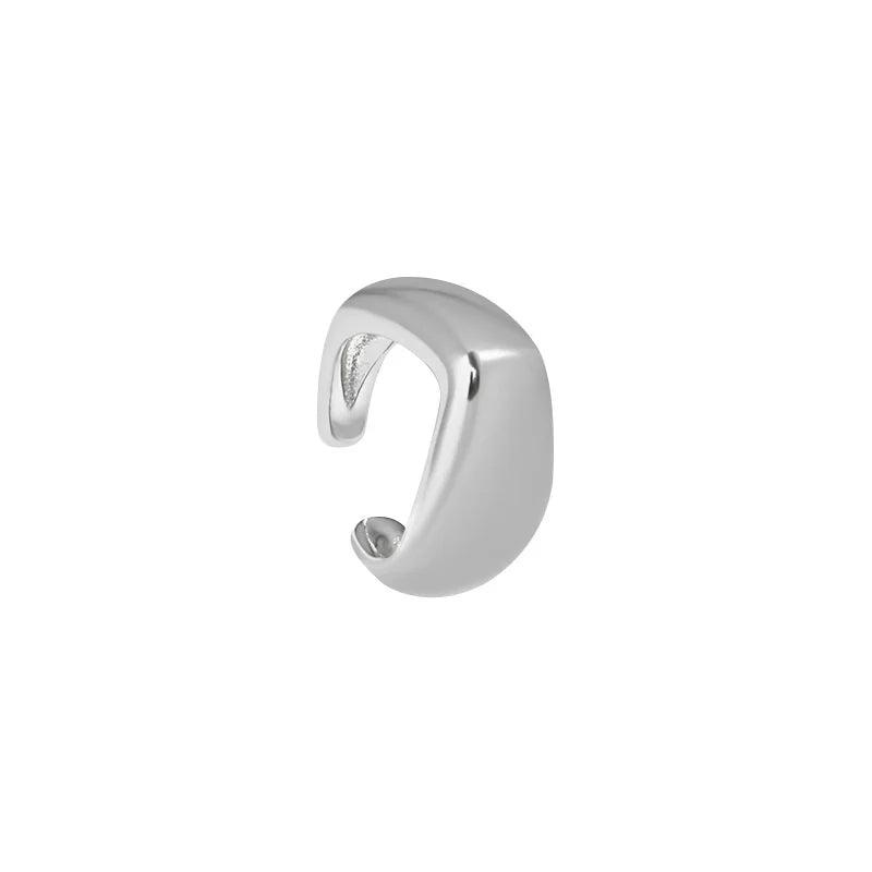 S'STEEL Minimalist Clip On Earrings 925 Sterling Silver Ear Cuff