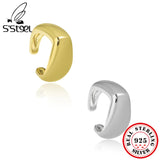 S'STEEL Minimalist Clip On Earrings 925 Sterling Silver Ear Cuff