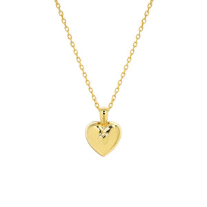 925 Silver Chain Necklace w/ Steel Heart Pendant for Women