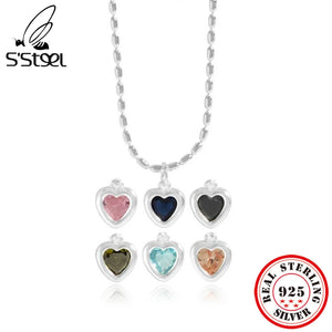 925 Sterling Silver Crystal Necklace for Women