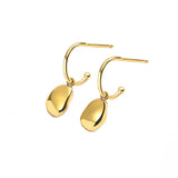 S'STEEL Irregular Bean 925 Stud Earrings Gift For Women